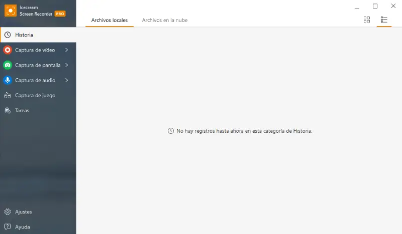 Icecream Screen Recorder - Ventana principal Icecream Screen Recorder - Ventana principal